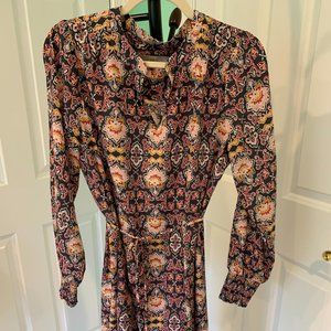 LOFT tie-waist shirt dress - size M